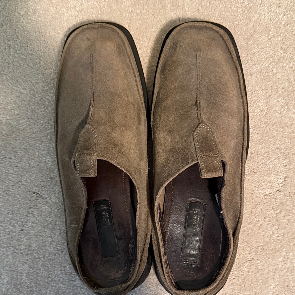Kenneth Cole Men's Brown Suede or Nubuck Slip-on Shoes (Made in Italy)🇮🇹